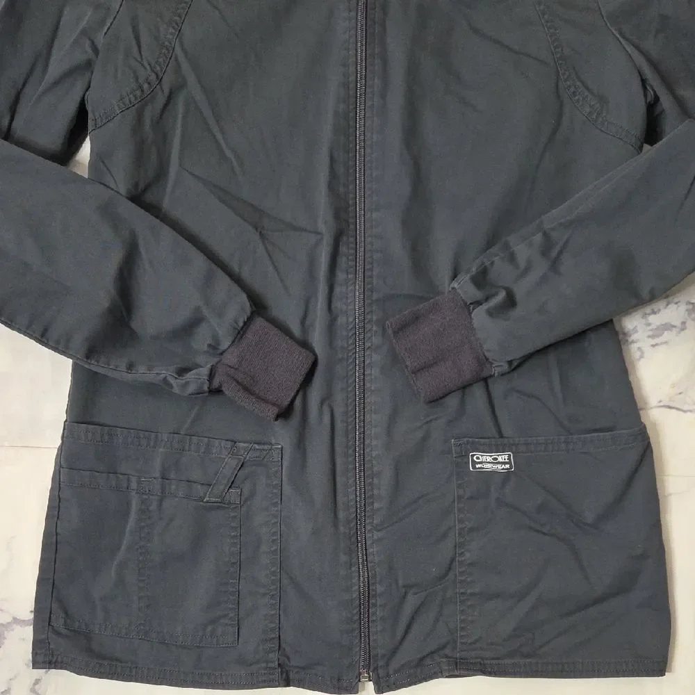 Cherokee Workwear Charcoal Gray Scrub Jacket